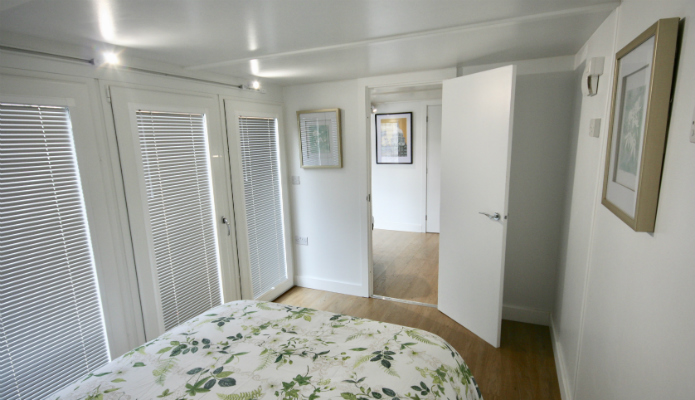 View from granny annexe bedroom to the main living room